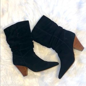 Kensie Kiaa Slouchy Suede Black Boots